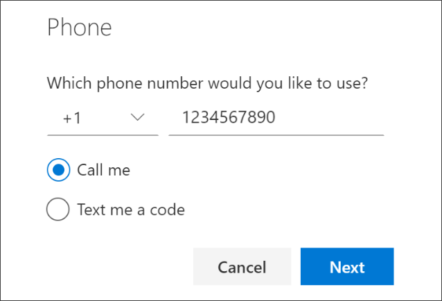 Add phone number and choose phone calls