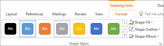 Shape Styles group