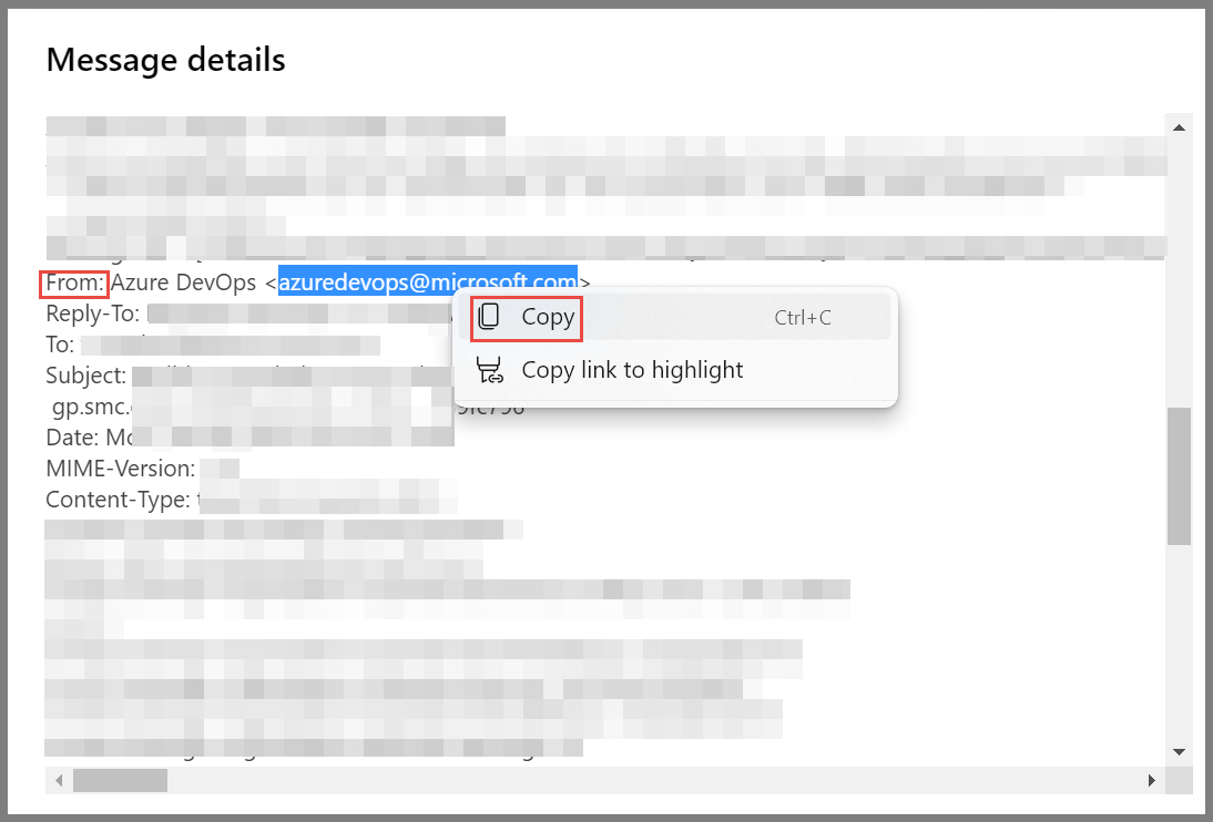 New Outlook Message Header Window