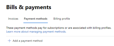 Add payment method