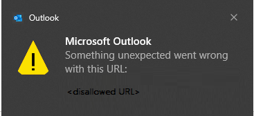 Outlook Something unexpected went wrong