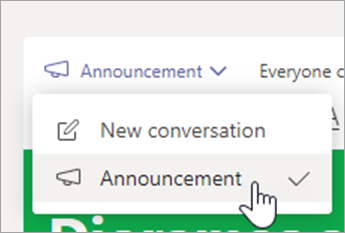 Choose Announcement.