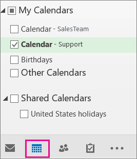 Choose the calendar view