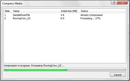Media compression is in progress