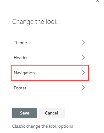 Image of change the look pane options