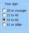 Example of a Form group box control