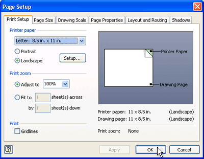 Page Setup dialog box