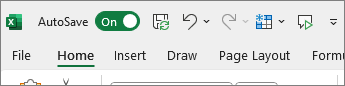 Quick Access toolbar shown above ribbon