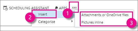 More Actions button in Outlook Web App