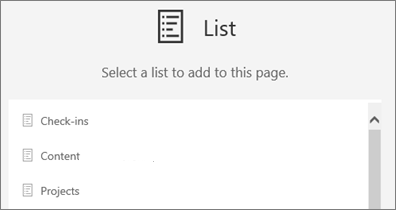 Select a list