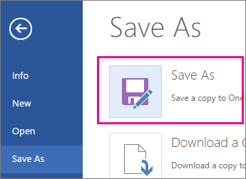 Save a copy to OneDrive