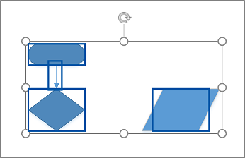 Selecting several shapes by dragging