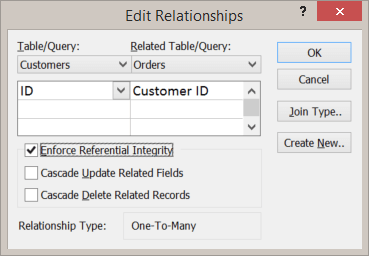 Editing am existing relationship between tables