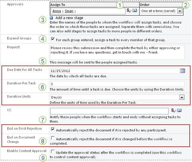 Add Workflow default values with fields called out