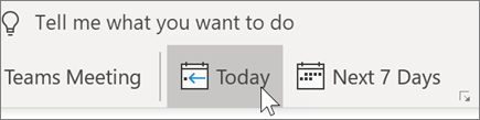 Get to Today in Outlook