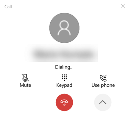 The expanded call window.