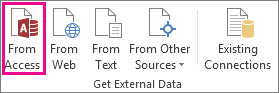 From Access button on the Data tab