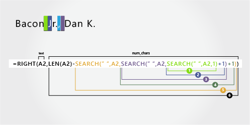 Formula for separating a last name and suffix first, with comma