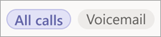 Select All calls, Missed, or Voicemail