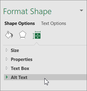 Click Alt Text in the object pane