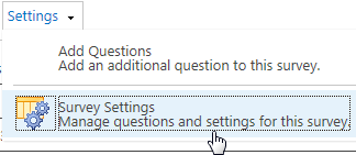 Survey settings