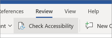 Check accessibility in Word for the web