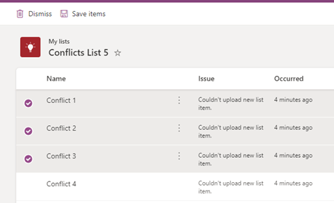 You can save the list of conflicts as a .csv file and either manually update the list with these values or simply discard them.