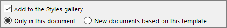 Word Add to Style Gallery