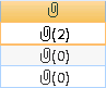 An Attachment field with two pieces of data