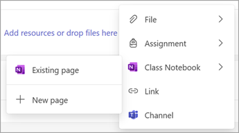 Manage classwork resources in Microsoft Teams screenshot three