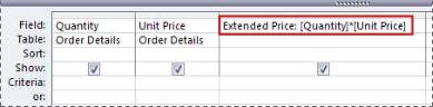 Using an expression to create a calculated field in a query