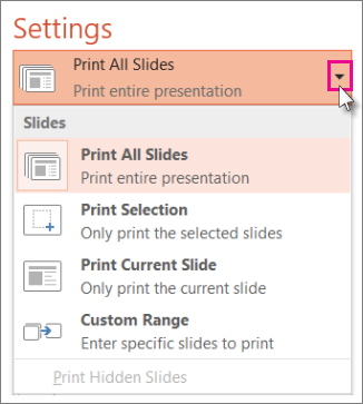 Print Settings