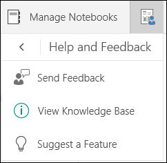 Manage notebooks selection options