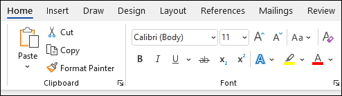 Format Text in Word