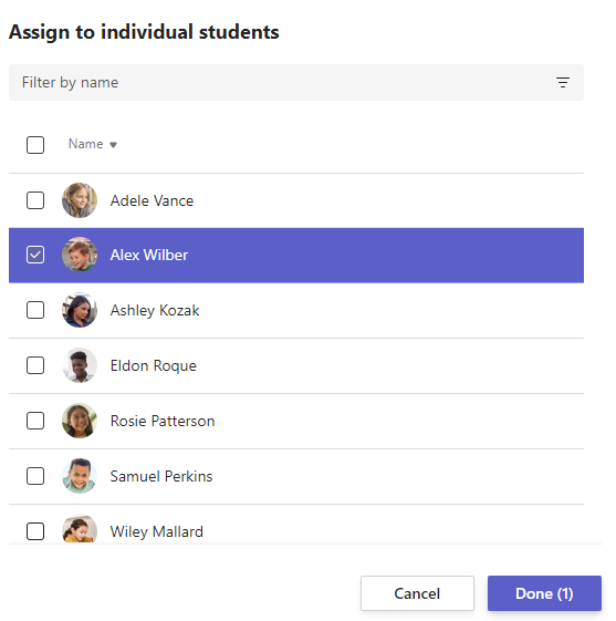 single student