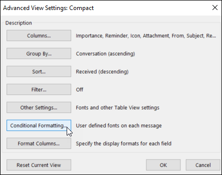 Advanced View Settings