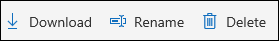 Download, Rename, and Delete commands