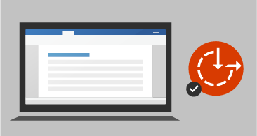 Computer screen with document on the left and Accessibility visual with a check mark on the right