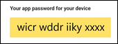 Copy the app password without spaces