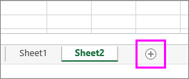 Add new sheet button