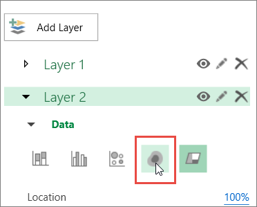 Heat Map icon in Layer Pane