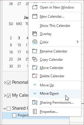 Right-click context menu