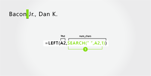 Formula for separating a last name and suffix first, with comma