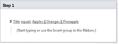 Logical operators in strings can be used in conditions to search for more than one  keyword