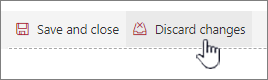 click discard changes to ignore any changes you did with the web part