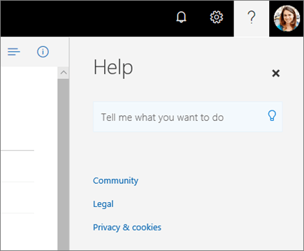 Screenshot of the OneDrive Help pane.