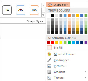 Shape Fill command