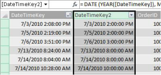 DateTimeKey column