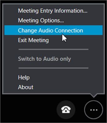 Click Change Audio Connection