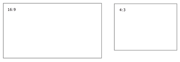 Examples of 16:9 and 4:3 aspect ratios.